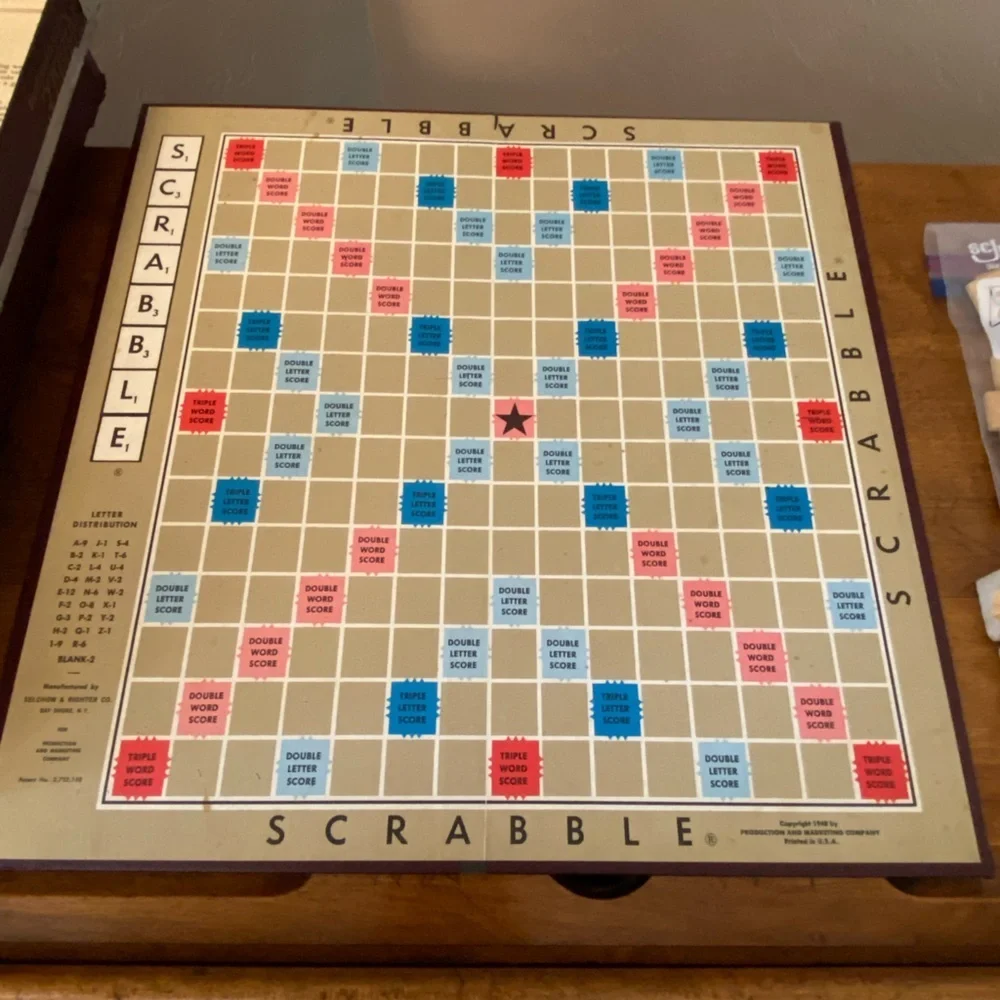 Scrabble Crossword Board Game By Selchow & Righter Vintage